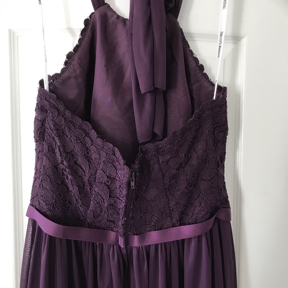 Davids Bridal bridesmaid halter dress size 4 - Picture 6 of 8